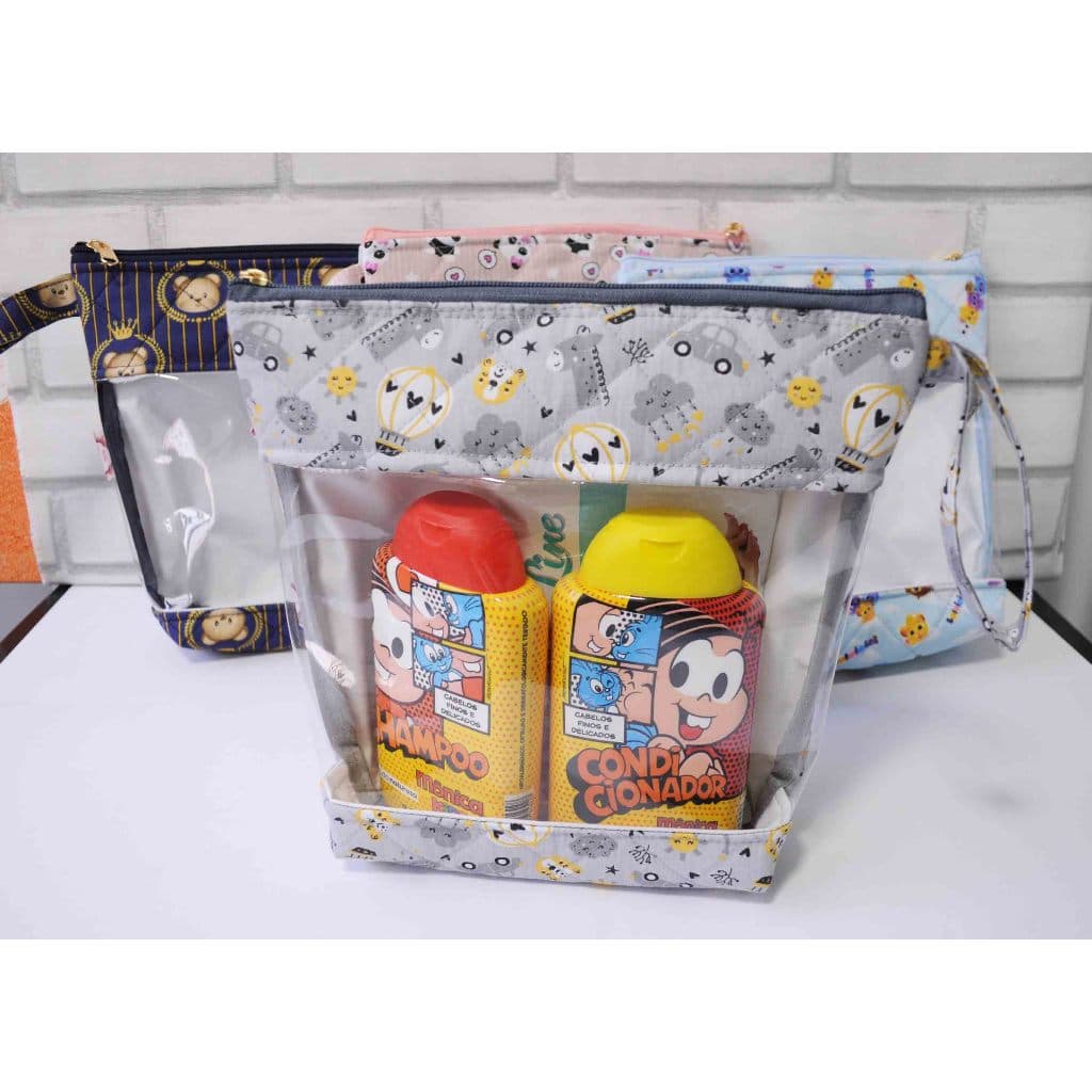Necessaire hora do banho /Porta Shampoo/sabonete/lenço umedecido /porta fralda /necessaire para shampoo/hora do banho