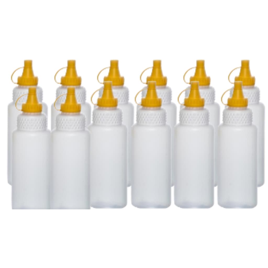 12 Frascos Bisnagas Embalagem Para Mel 1 Kg (750ml) C/ Tampa Lacre