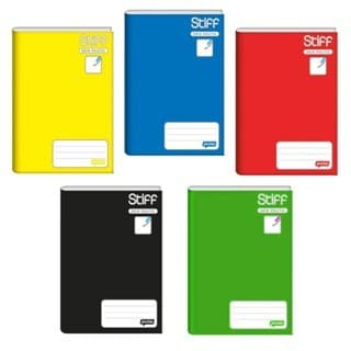 KIT 5 CADERNOS JANDAIA CAPA DURA BROCHURÃO 96 FOLHAS - SEM PAUTA GRANDE