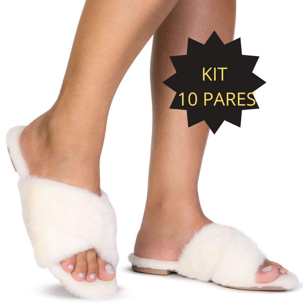 Kit Pantufas Confortável Pelúcia Inverno  10 Pares