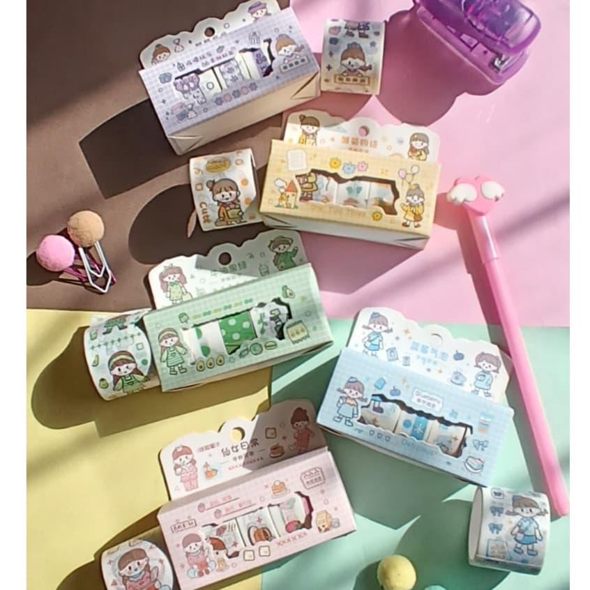 Washi Tape Cartoon Girl cute kit