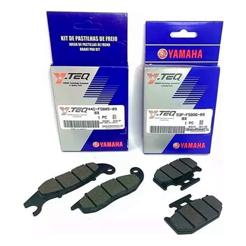 Kit Pastilha De Freio Dianteiro E Traseiro Fazer 250 2016 A 2026 Original Yamaha
