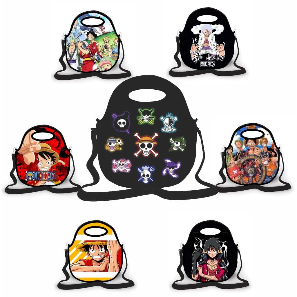 Bolsa Lancheira em Neoprene Animes One Piece com alça
