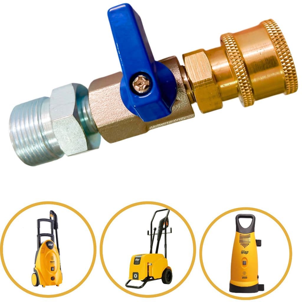 Kit Registro Com Engate Rápido Para Lavadoras De Alta Pressão Bravo, Premium e 4100