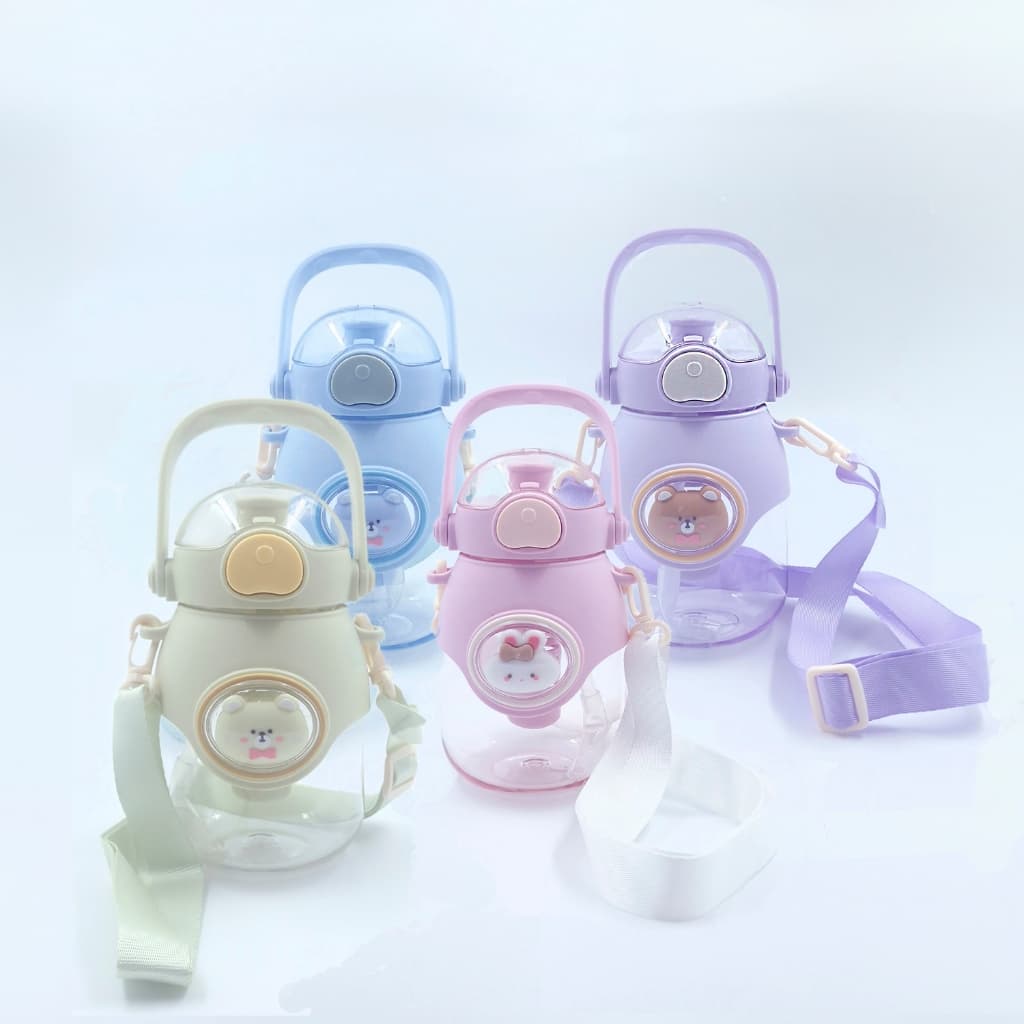 Garrafa de Água Infantil Squeeze Criança Com Infusor  Antivazamento 800ml