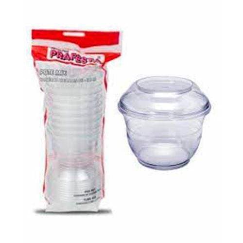 POTE CRISTAL 180 ML COM TAMPA 10 UNIDADES