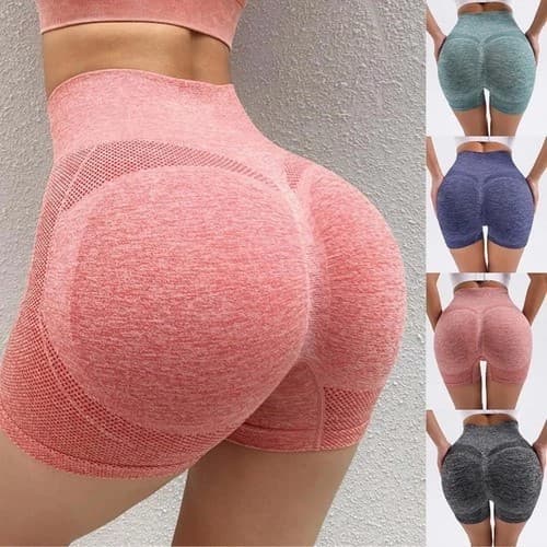 Kit Com 2 Short Bermuda Levanta Bumbum Cintura Alta Modeladora Fitness tamanho unico