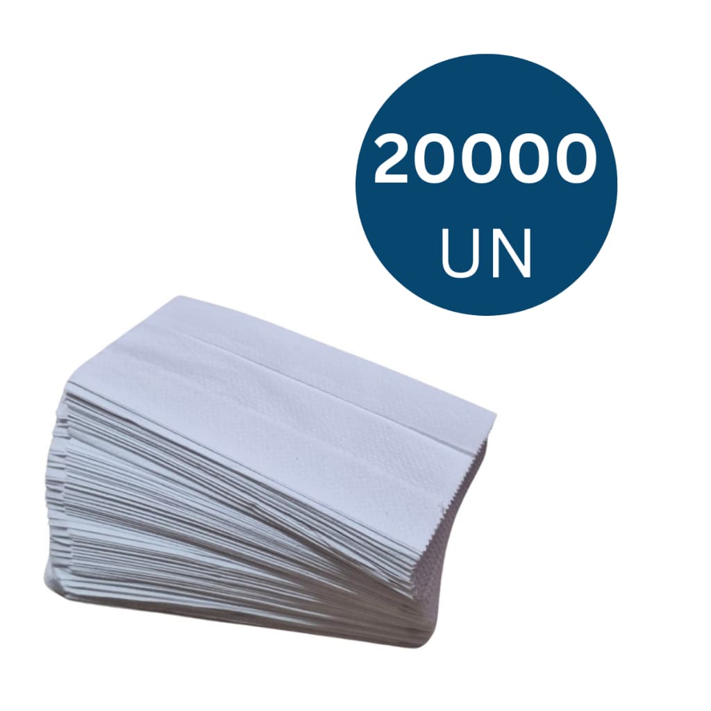 Guardanapo Papel De Seda Branco Tipo Tv 13x14 Kit 20000  Para Balcão Restaurante Padaria Lanchonete
