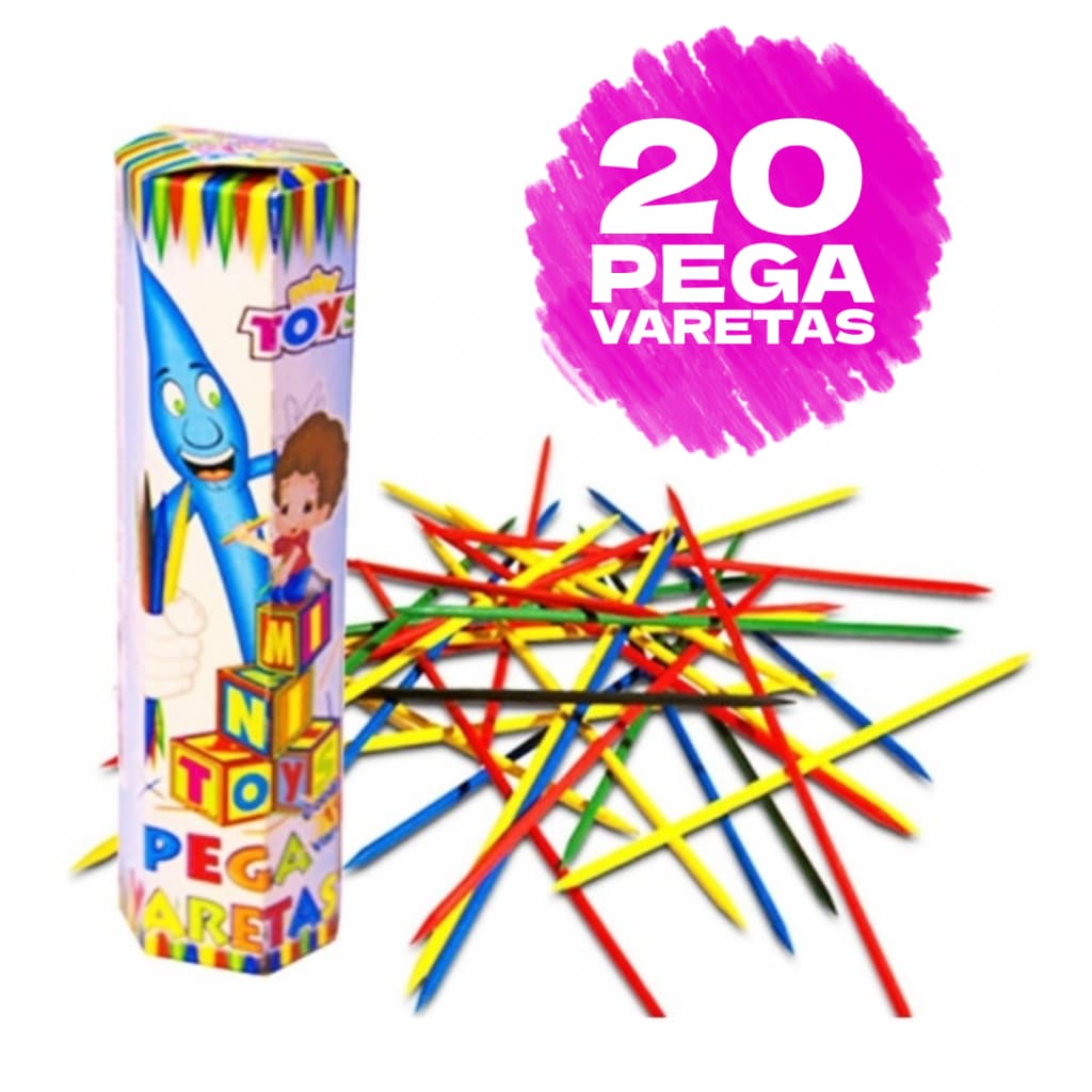 Pega Varetas Kit com 20 Unidades Brinquedo Clássico Educativo Perfeito para Crianças e Festas Oferta