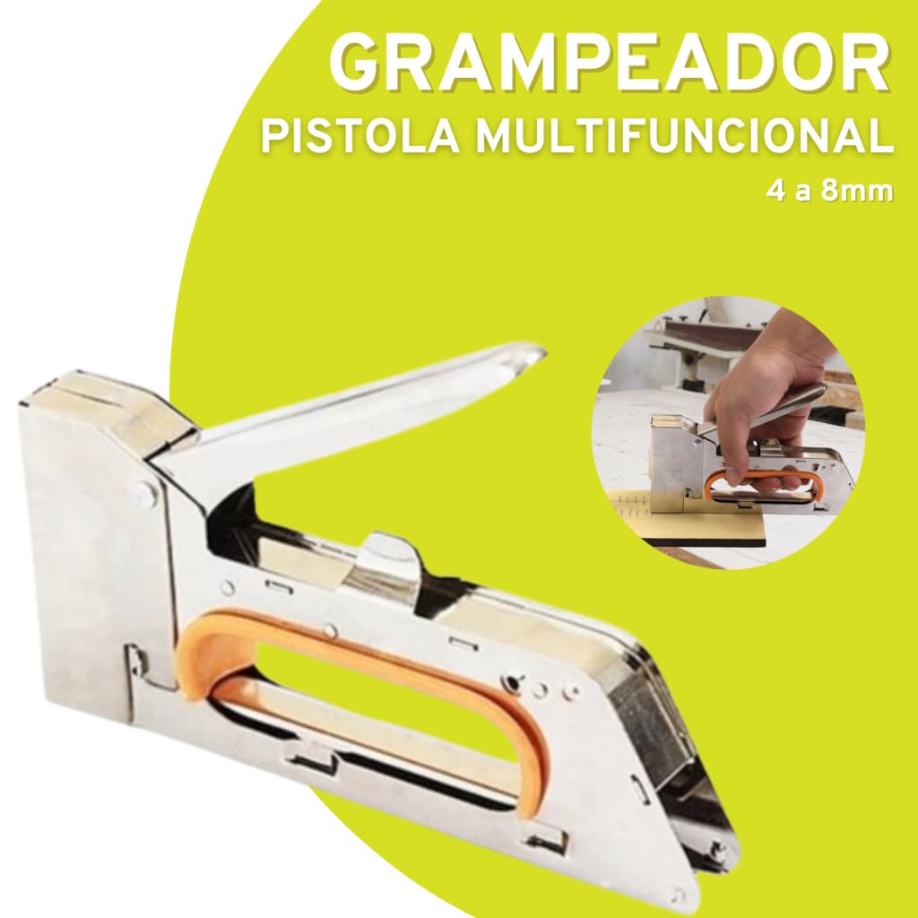 Grampeador tapeceiro Pistola Multifuncional Estofados tapeçaria carpintaria móveis 4 a 8mm