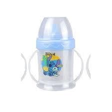 Copo Kids Stitch C Alça E Tampa 220ml Treinamento Bebê Garrafa Infantil com Tampa, Canudo e Alça