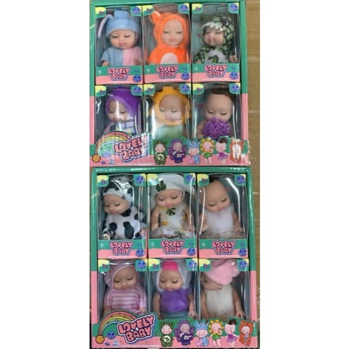 Kit Com 12 Mini Bonecas Bebe Reborn 11cm Realismo Miniatura