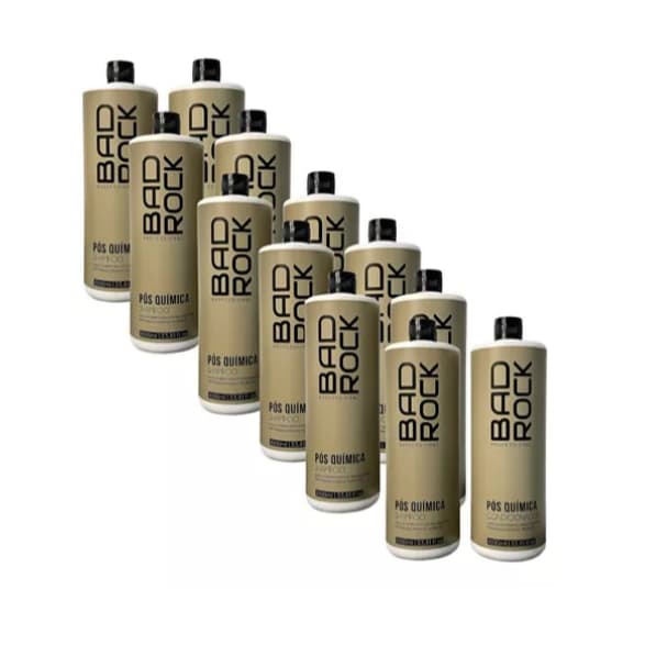 Kit Shampoo Condicionador Pós Químico Bad Rock 1000ml 6 Und