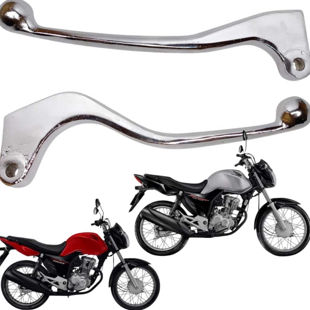 Par Manete Cromado Honda Start 160 2018 2019 2020 2021 2022 2023 Freio Tambor Lona