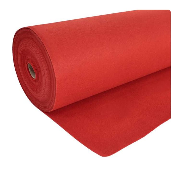 Carpete de Forração Vermelho - 3x2m (6m²)