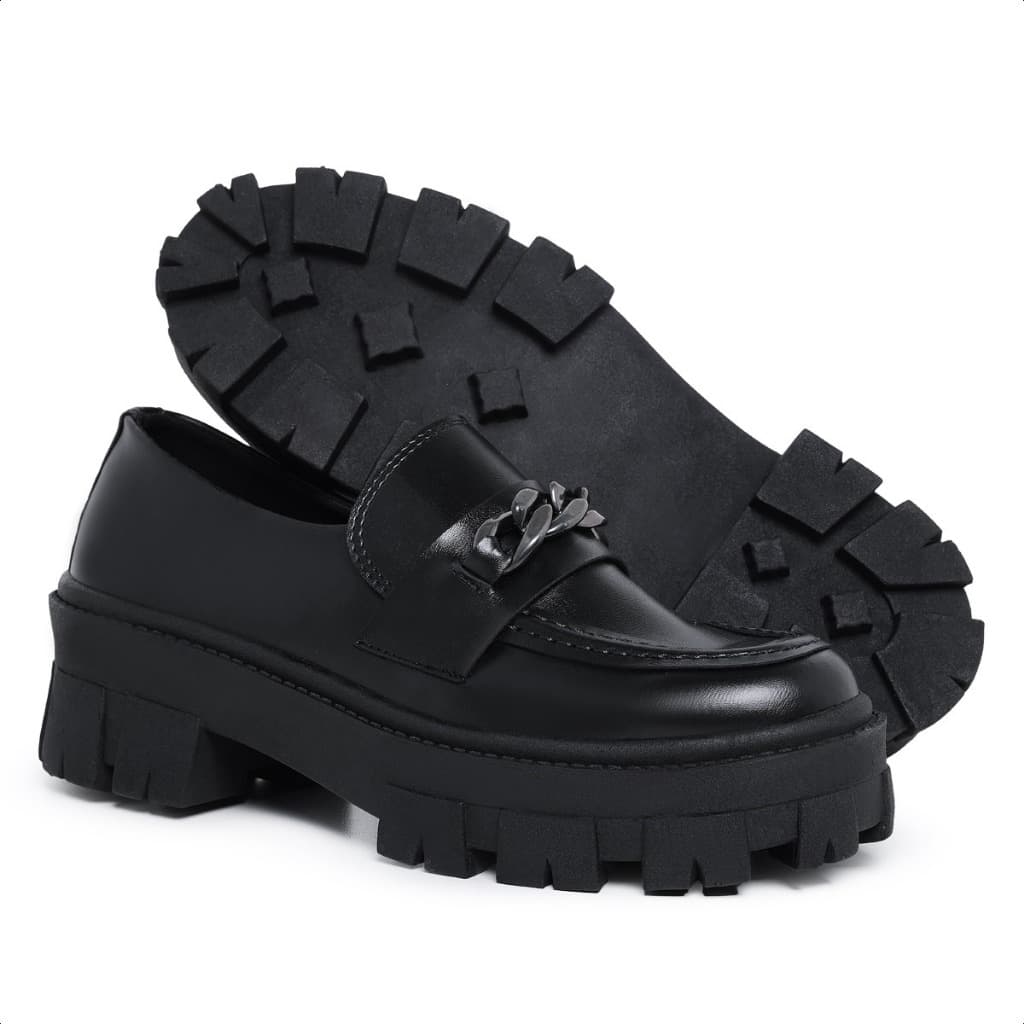 Mocassim Corrente Blogueira Tratorado Unisex Númeração Especial Rialis