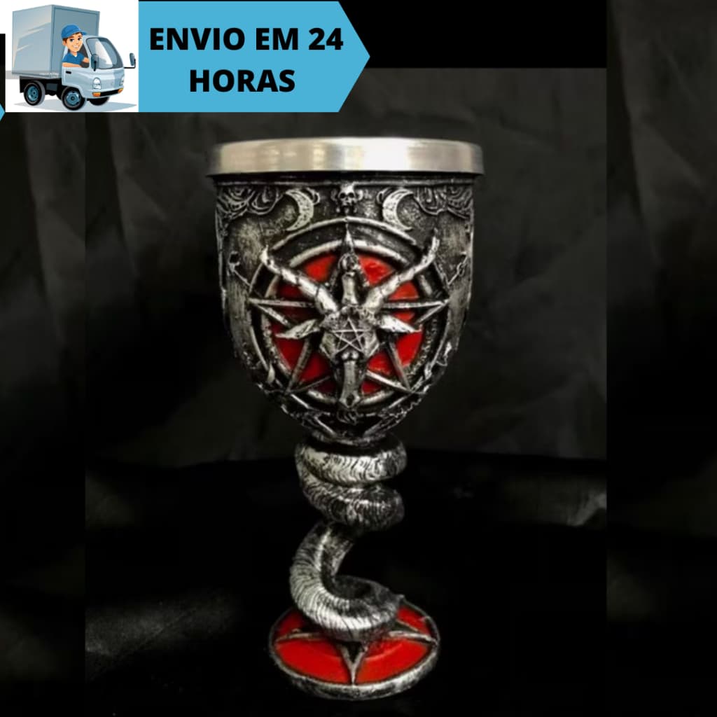 Cálice/Taça Baphomet 230ml 3D Resina Taça