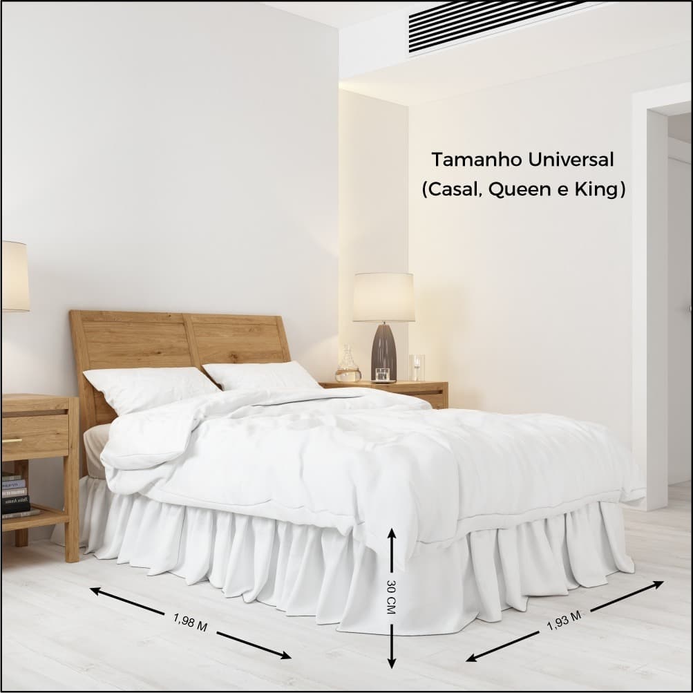 Saia Para Cama Box Tamanho Universal (Casal, Queen e King)