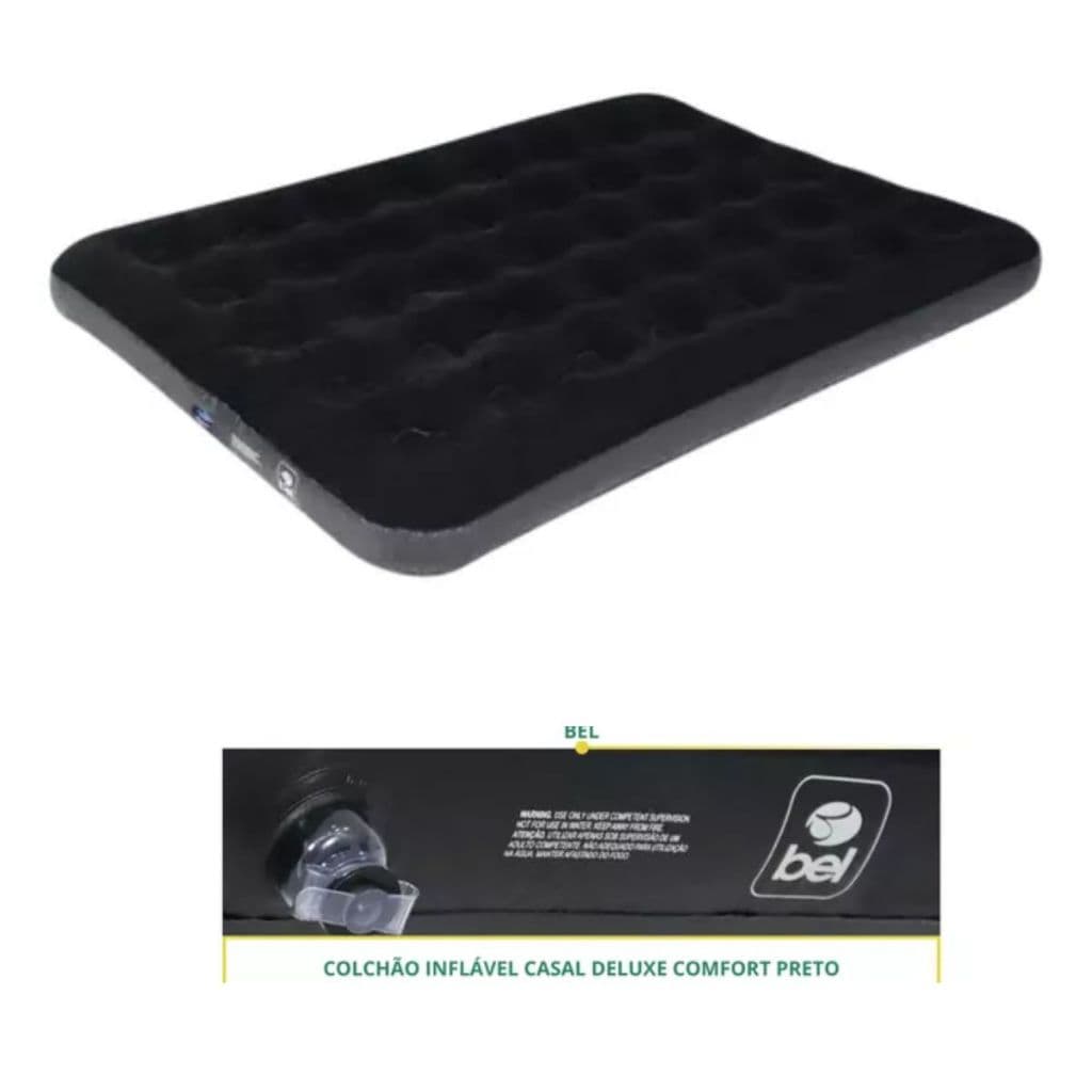 Colchão De Ar Inflável Grande Casal Até 300kg Deluxe Comfort