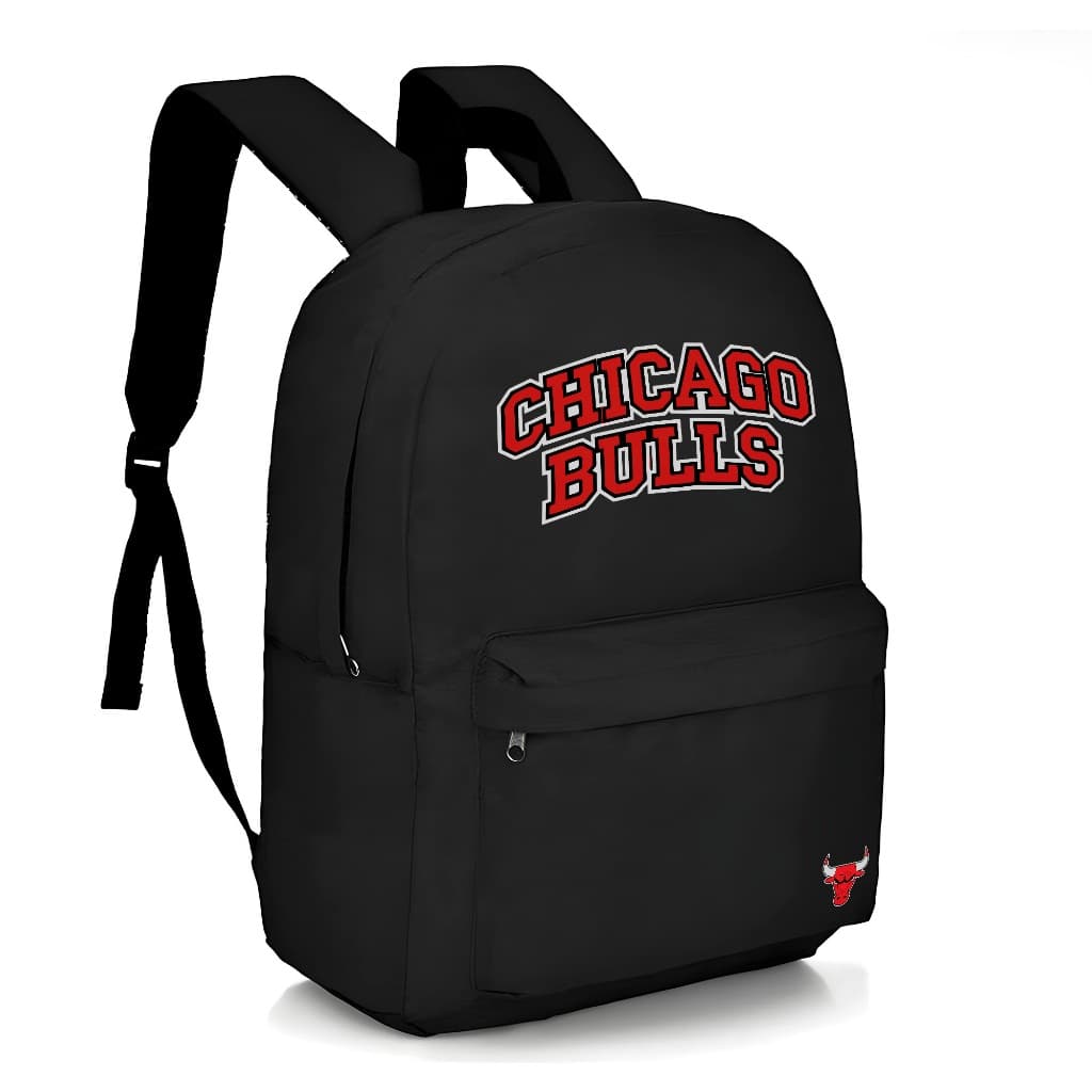 Mochila Escolar Infantil Times Basquetes Volta as Aulas Bolsa Unissex Estampada Chicago Bulls