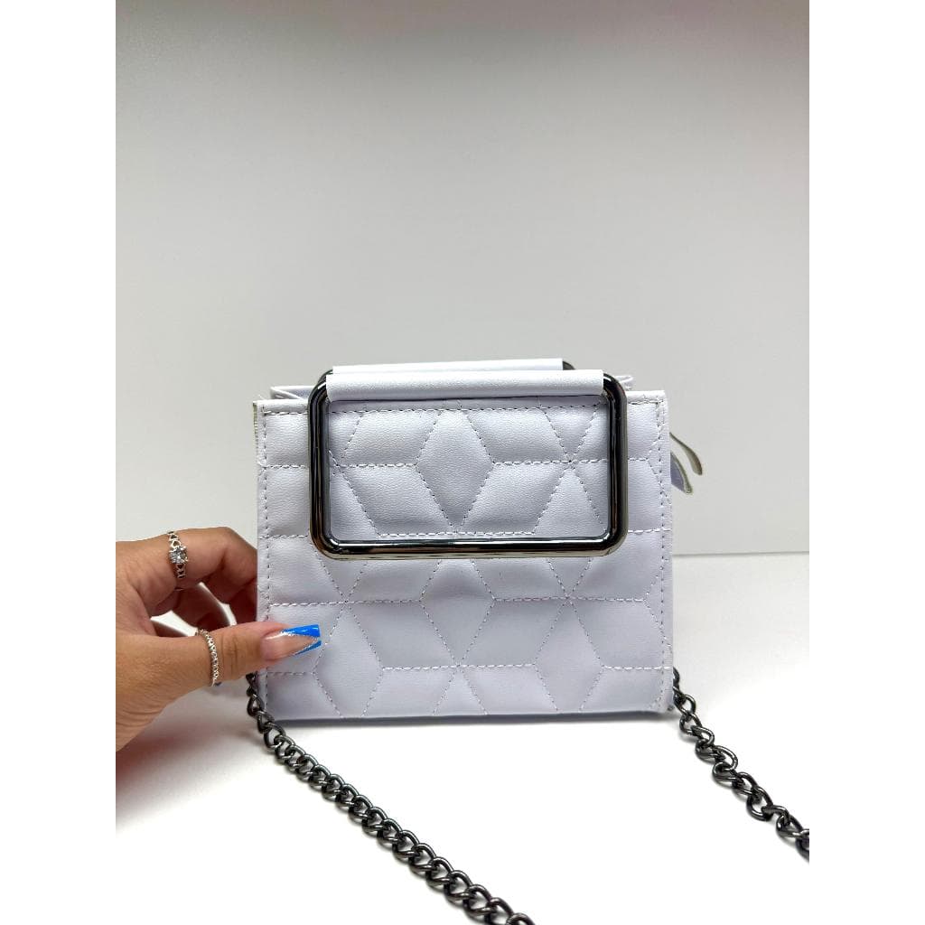 Bolsa Feminina Alça Corrente GRAFITE Pequena de Festa luxo casamento formatura balada Igreja.