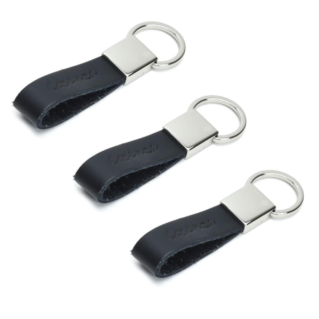 Kit 3 Chaveiros Masculino Com Argola Rebatível E Tira Em couro