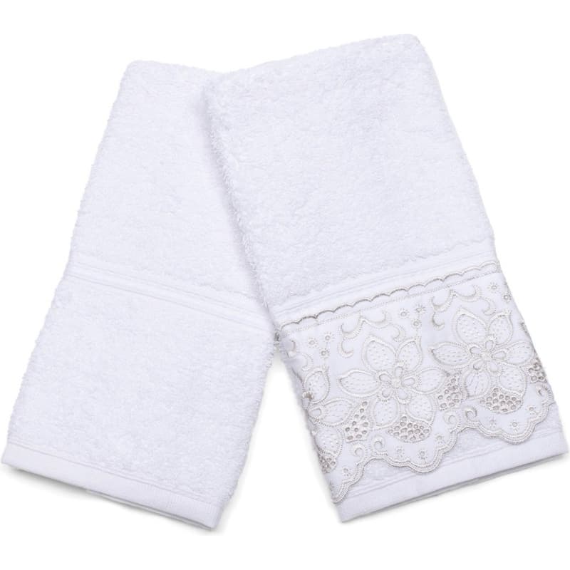Toalha de Mão para Lavabo Banheiro Kit Social 02 Unidades 30x50cm Buettner