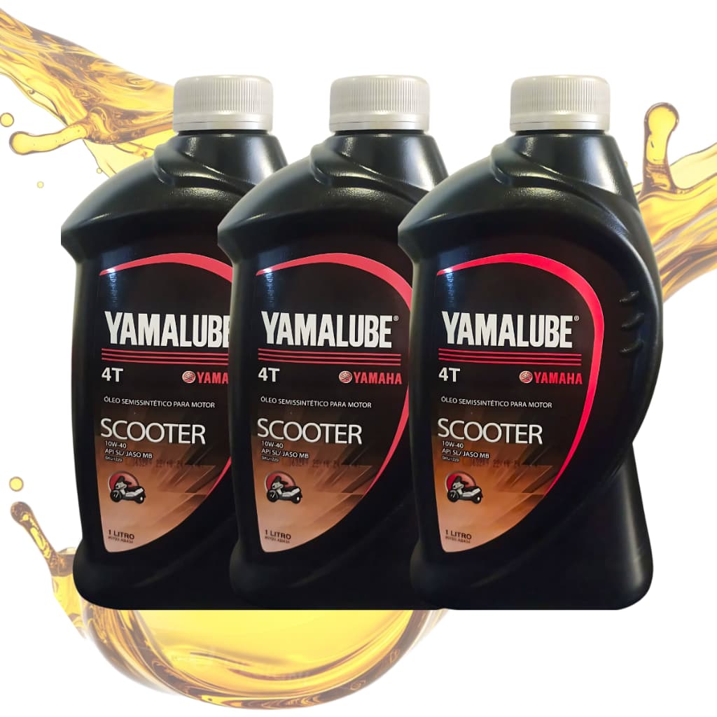 3 Litros de Óleo Yamalube 10W40 Scooter 4T Original Yamaha - XMAX, NMAX, FLUO, NEO