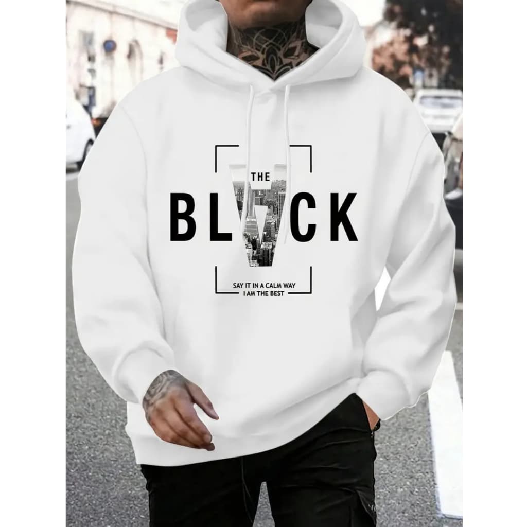Moletom Masculino Black Street wear Canguru Blusa De Franelado Quentinho Bolso e Capuz