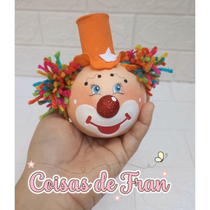 Cabeças De Palhaço Em 3d- Festa Circo, Aniversário, Circo, Palhaço, Decoração, Lembrancinha,  festa
