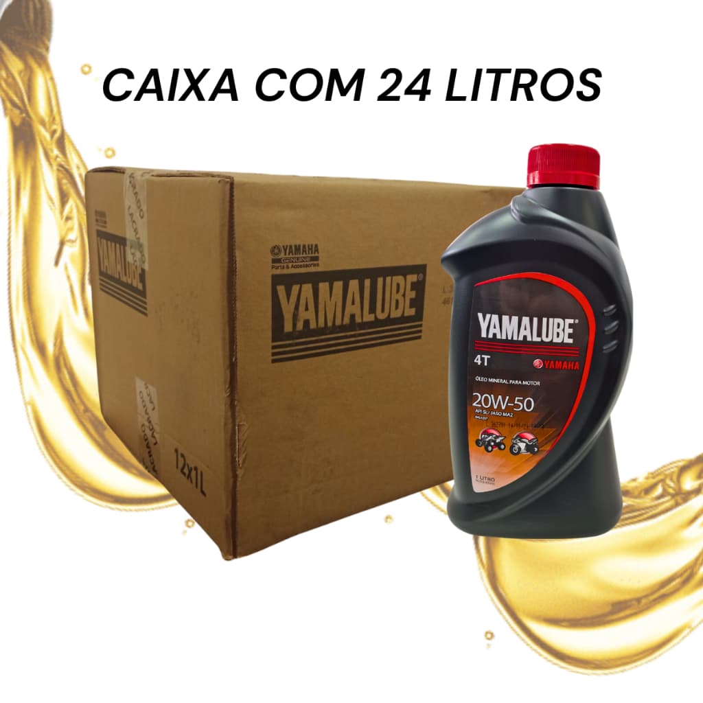 24 Litros de Óleo Yamalube 20W50 Original Yamaha (CONTÉM 24 LITROS)