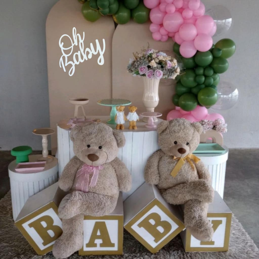 Lettering Placa Instagramável Oh Baby Decoração Chá Bebê Festa