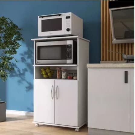 Balcão de Cozinha para Forno e Micro-Ondas 2 Portas