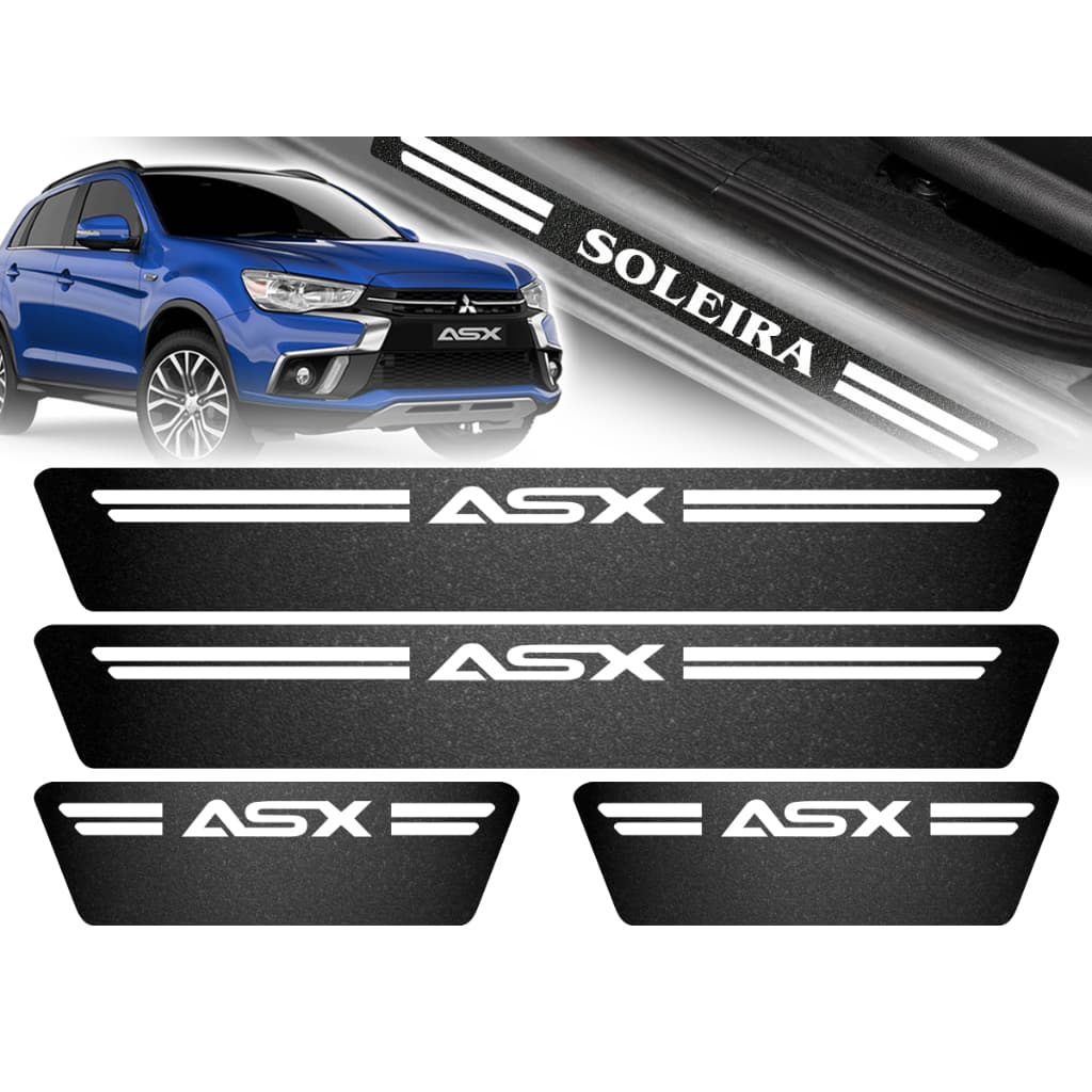 KIT 4 SOLEIRAS DE PORTA MITSUBISHI ASX PERSONALIZADO VARIAS CORES