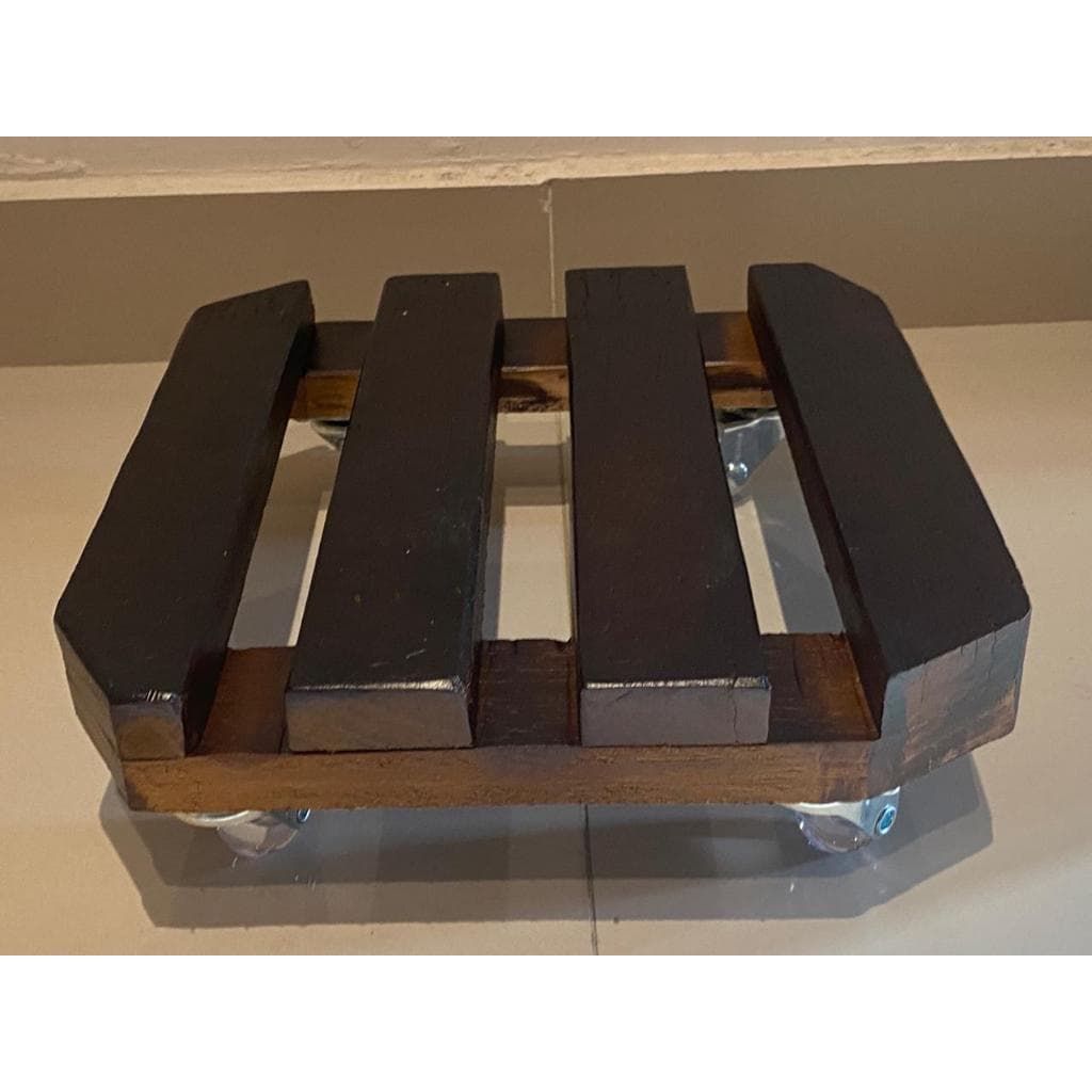 SUPORTE PARA VASO DE PLANTAS COM RODIZIOS DE GEL