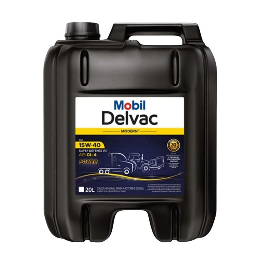 Balde Óleo Motor Diesel Mobil Delvac Modern 15W-40 20L Mineral Caminhão Trator Original API CI-4