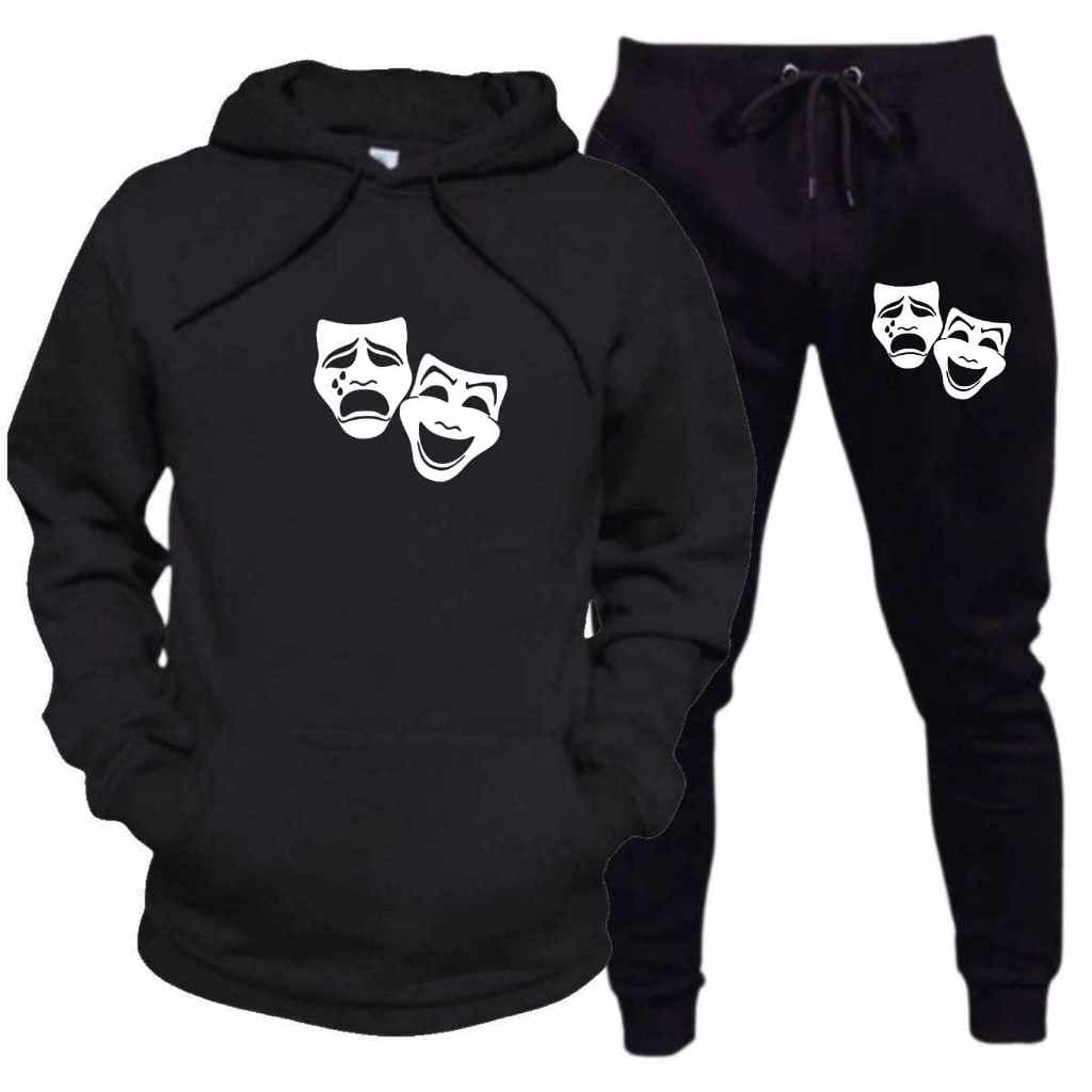 Conjunto Blusa Calça Moletom Casaco Com Toca Adulto e Juvenil em Oferta