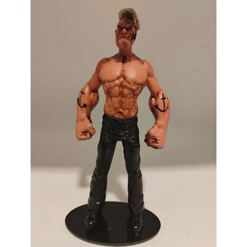Boneco Popeye em Resina Colecionável