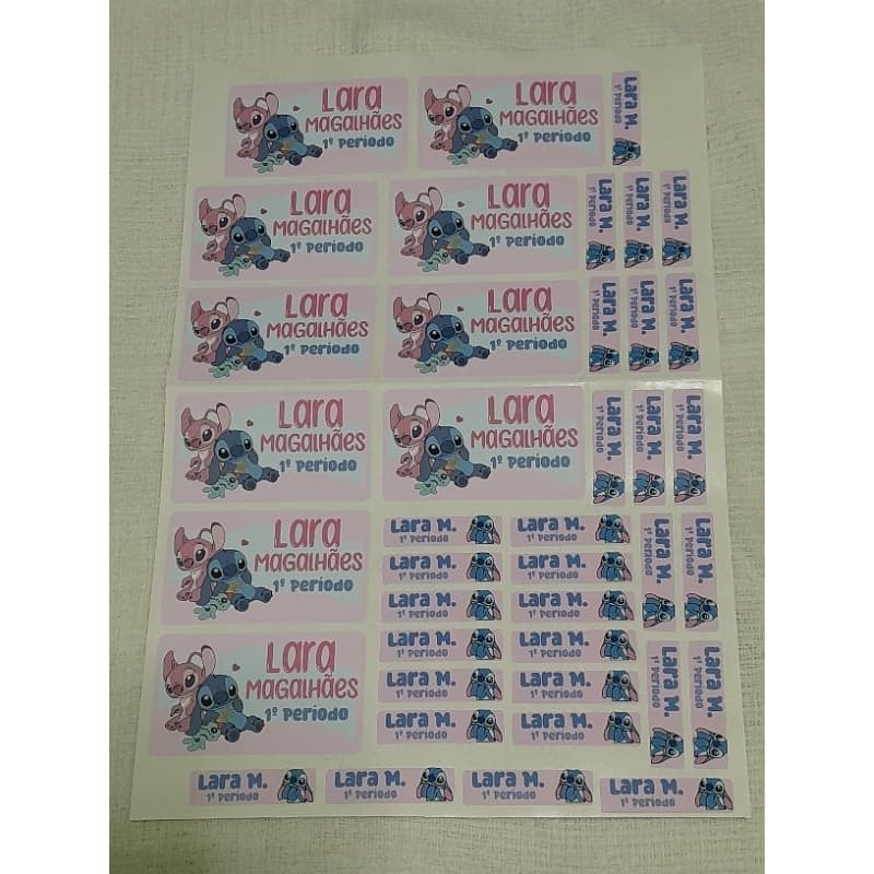 Kit 40 Etiquetas Escolares Personalizadas Ideal para Cadernos Livros e Lápis FAZEMOS QUALQUER TEMA