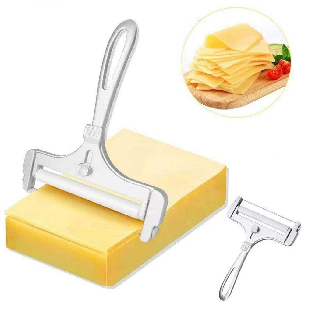 Fatiador de Queijo Cortador Frios Regulável Cortador de Manteiga Multifuncional Aço Inoxidável