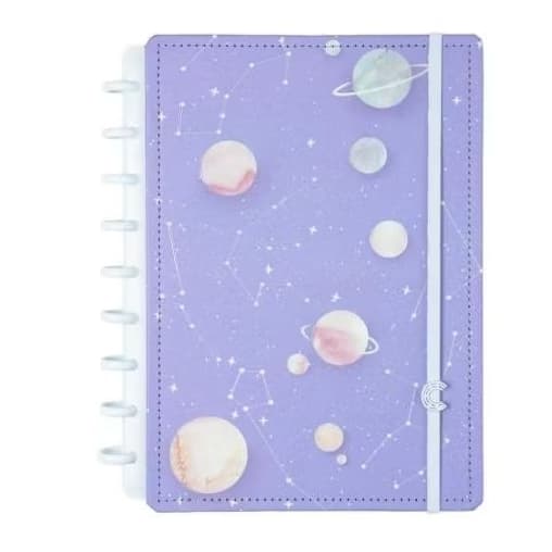 Caderno Inteligente, A5, Purple Galaxy By Gocase, 155x220 mm, 80 Folhas, Caderno Inteligente