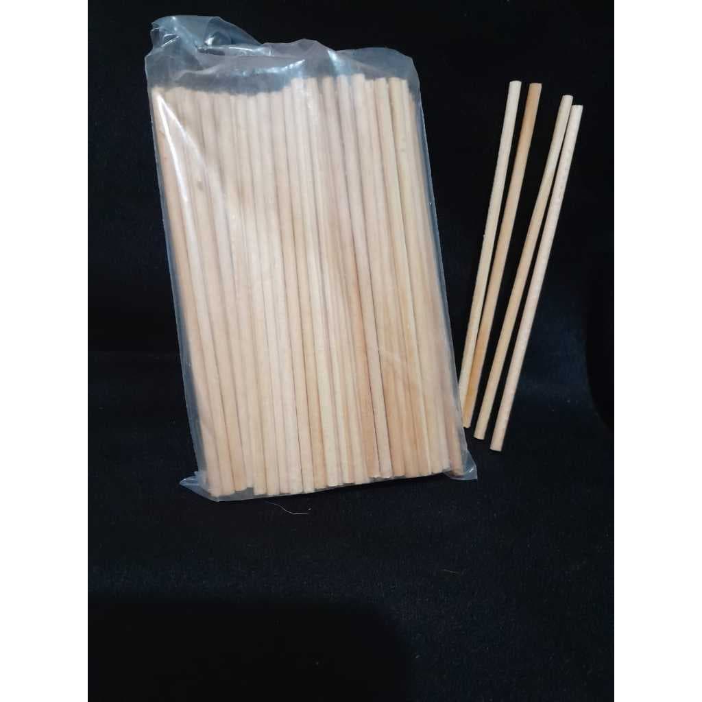 100 Varetas Para Difusor Redonda Palitos de Madeira - 12x3,5 - Fibra Bege