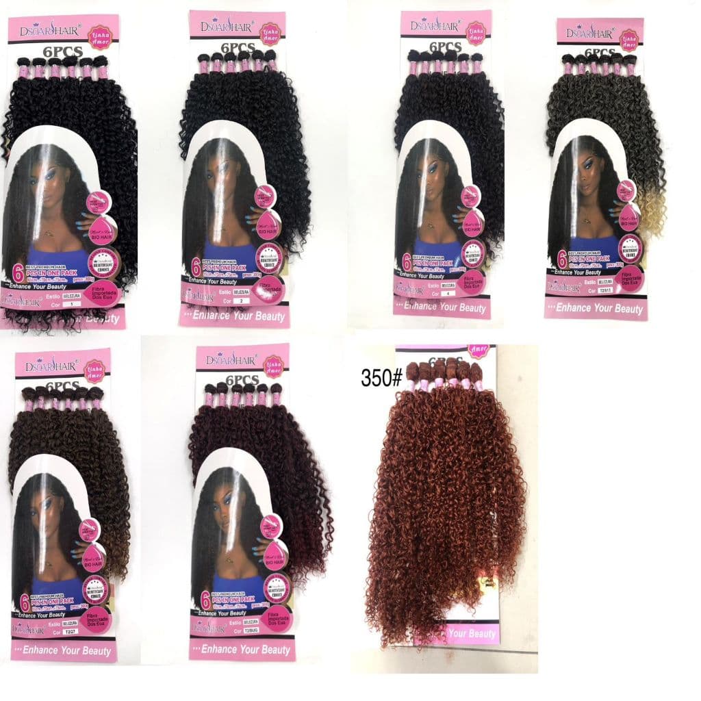 kit com 5 pacotes cabelo Tela BELEZURA bio orgânico cacheado com 6 telas 300 gramas Fibra Importada