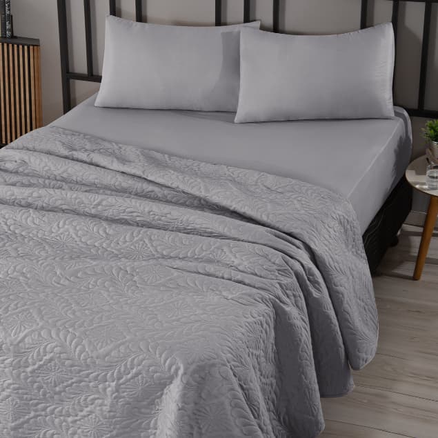 Colcha Queen 3 Peças Slim Luxo Apronta Entrega