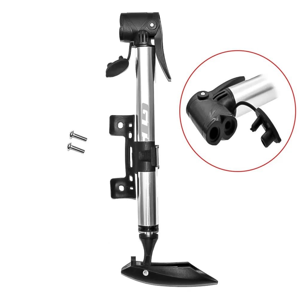 Bomba Para Encher Bola Pneu Bicicleta Portátil Com Suporte Para Bike