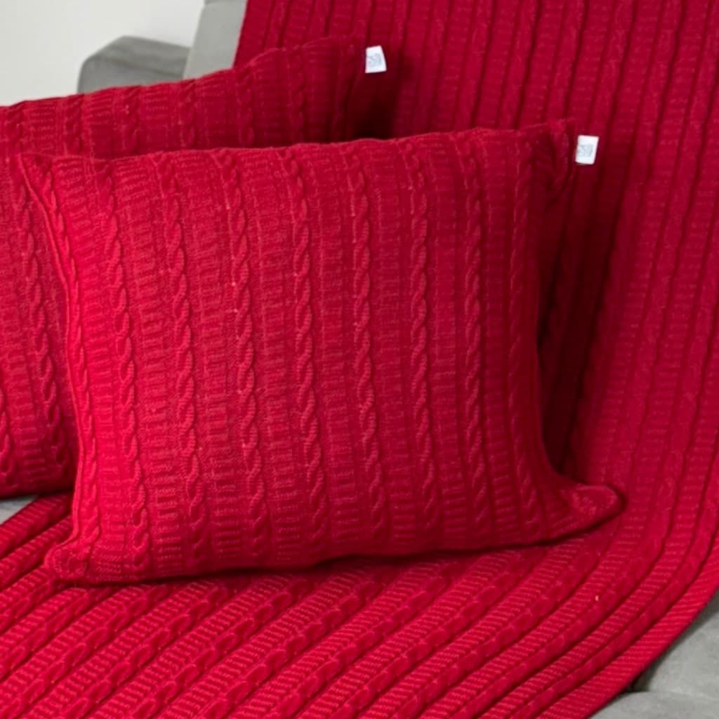 1 Capa De Almofada Tricot Com Zíper Para Sofa Poltrona Trico 45x45 Premium - Costura Mágica