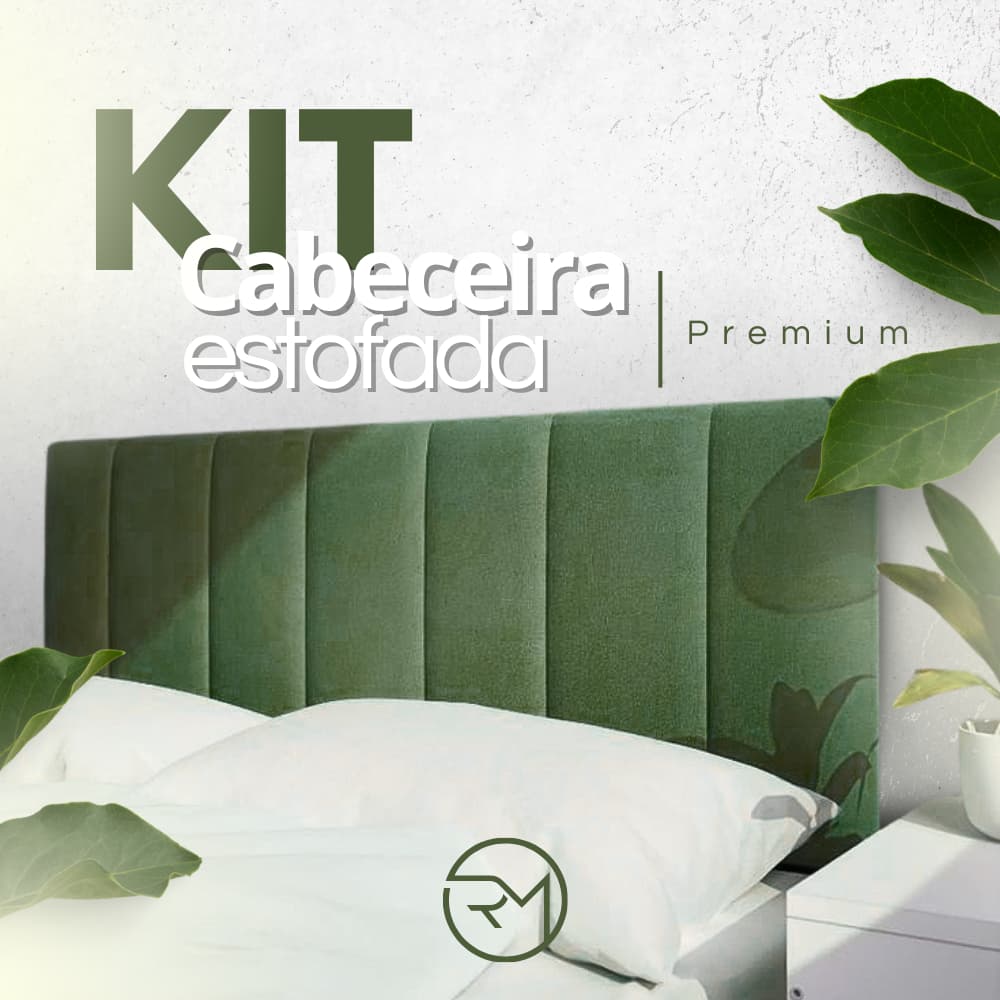 Cabeceira Modular Estofada Adesiva Placa 45x20cm - Super Confortável