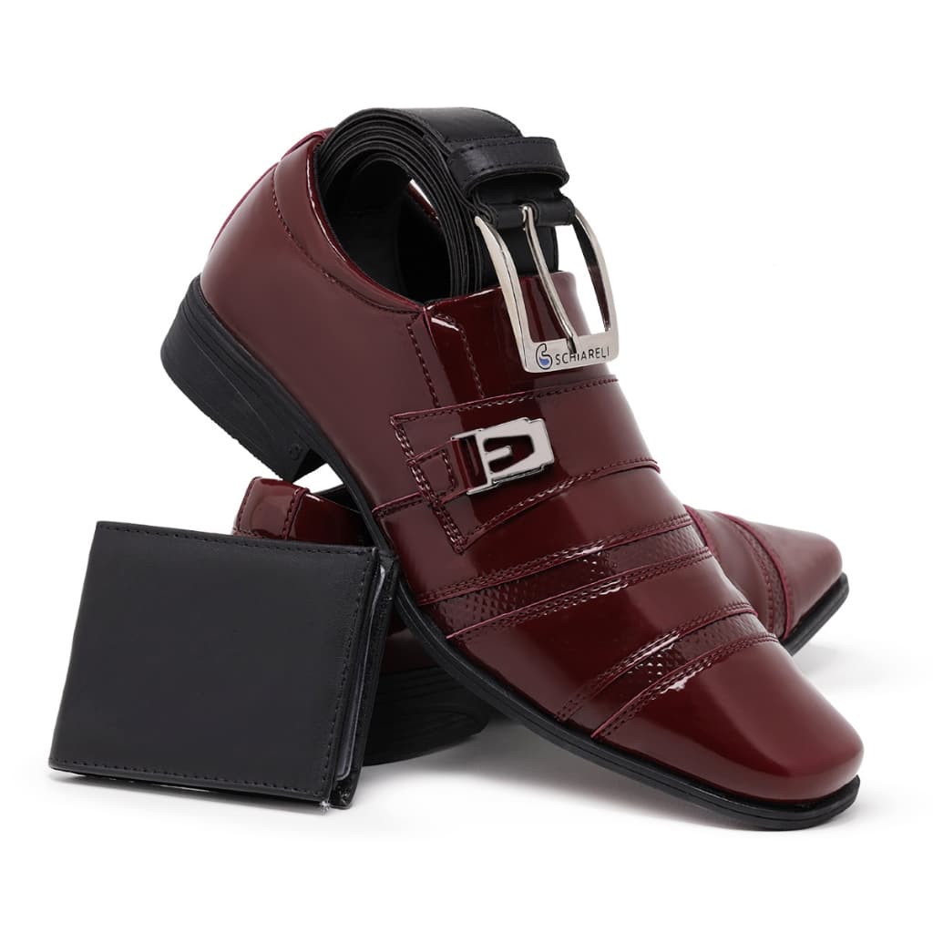Sapato Social Masculino Casual Leve Confortavel Dia a Dia + Carteira + Cinto