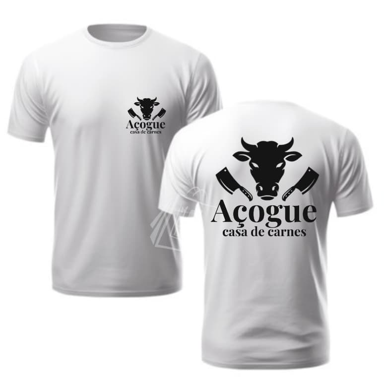 Camiseta Açougue Açougueiro Trabalho Uniforme Serviço
