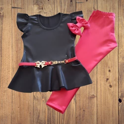 Conjunto Infantil Menina PEPLUM CIRRE  Luxo Mini Diva Blogueirinha  CCKIDS